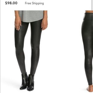 Spanx Faux Leather Leggings M GUC